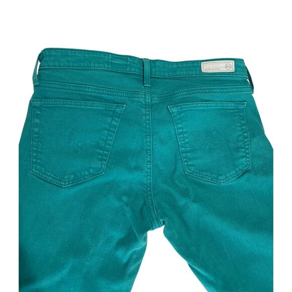 AG Adriano Goldschmied The Stevie Ankle Slim Straight Leg Women's Size 25R Teal - Picture 3 of 13